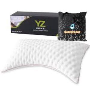 Pillow for Side & Back Sleepers, Neck & Shoulder Pain, Queen Size, Cooling Foam